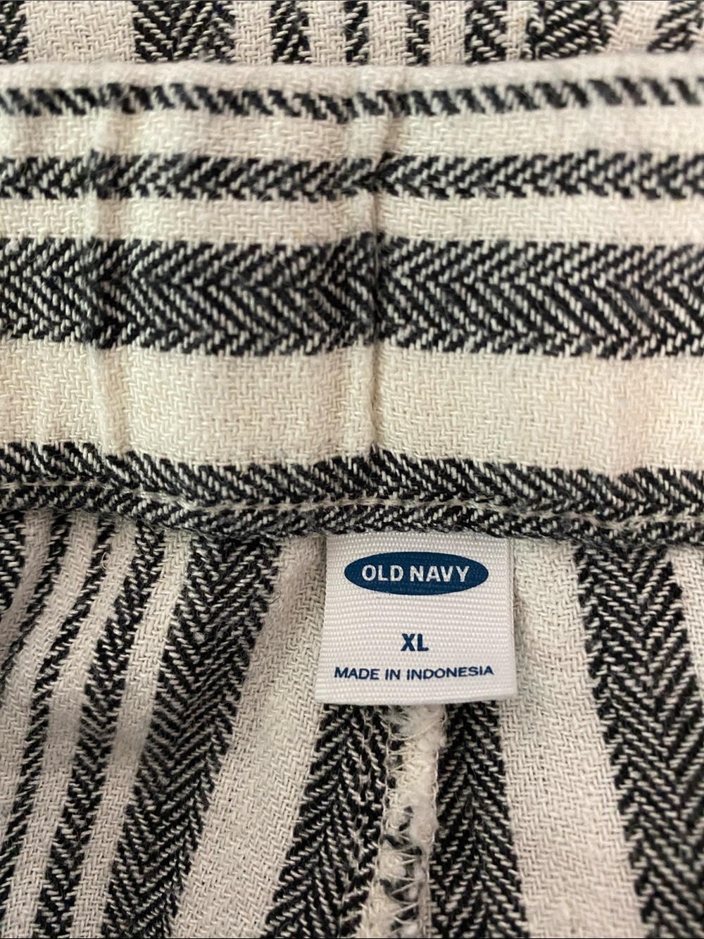 Old Navy XL wide Leg Striped Drawstring Trousers - Black & White - Picture 2 of 9